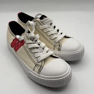 FOCO Wisconsin Badgers Low Top Canvas Sneakers Shoes Women's Size 7
